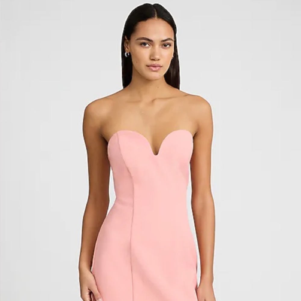 Express Peach Strapless Sweetheart Top